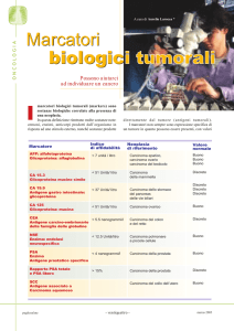 Marcatori biologici tumorali Marcatori biologici tumorali