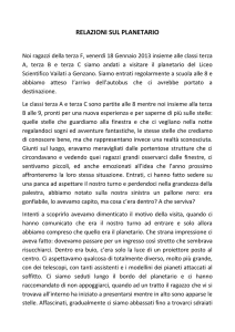visita al planetario del liceo scientifico vailati di