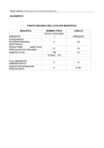ALLEGATO C PIANTA ORGANICA DELLA POLIZIA MUNICIPALE