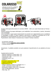 Gruppo elettrogeno/Generatore di corrente 2800W