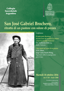 San José Gabriel Brochero, ritratto di un pastore con odore di pecora