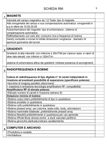 SCHEDE DI VALUTAZIONE DELLE RM 1,5t