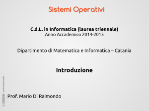sistemi operativi - Dipartimento di Matematica e Informatica