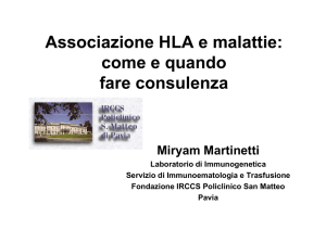 Associazione HLA e Malattie come e quando fare