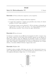 Serie 31: Elettrodinamica VI Esercizio 3 Effetto Hall