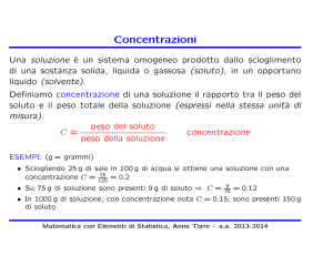 Concentrazioni - Dipartimento di Matematica