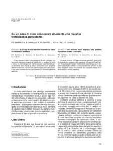 Su un caso di mola vescicolare ricorrente con malattia trofoblastica