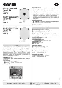 SENSORE LUMINOSITÀ (uscita 0-10V) SENSORE