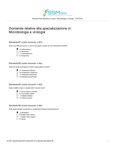 Microbiologia e virologia - Scuole di Specializzazione in Medicina