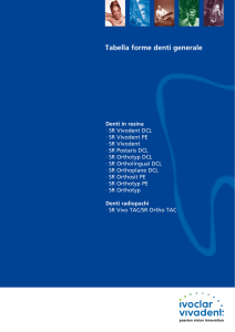 Tabella forme denti generale