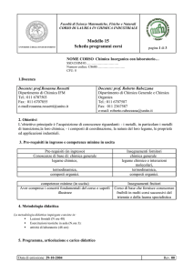 Corso di laurea in Scienze Biologiche