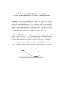 AA 2007/08 Esercizi di Meccanica svolti con i tutori – quarta