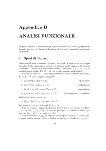 Appunti sugli spazi di Banach e di Hilbert