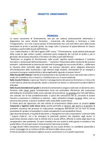 La nuova concezione di Orientamento, non più con valenza