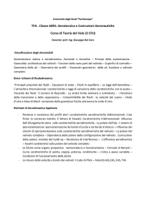 Programma di Teoria Volo e Meccanica Volo e