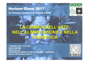 la chimica nell`arte, nell`alimentazione e nella cosmetica