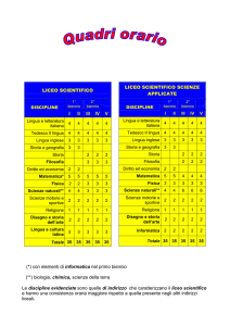Quadri orario - Liceo Scientifico Torricelli