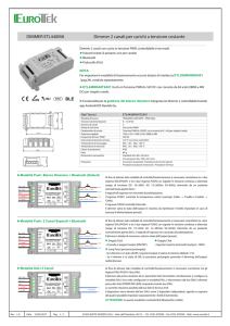 DIMMER ETL440MA Dimmer 2 canali per carichi a tensione costante