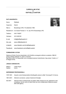 my CV - Raffaello Sartori
