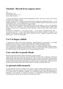 Tanzbah`. Ricordi di un ragazzo ebreo Cos`è la