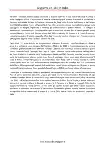Le guerre del `500 in Italia