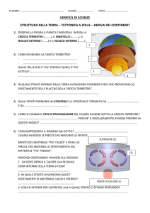 verifica scienze su deriva continenti e tettonica a