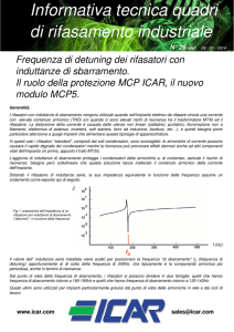 Frequenza di detuning con rifasatori con induttanze di