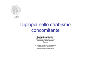 SCHIAVI - Diplopia strabismo concomitante