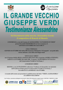 Nel bicentenario della nascita, Alessandria ricorda il compositore di