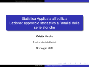 Statistica Applicata all`edilizia Lezione: approccio stocastico