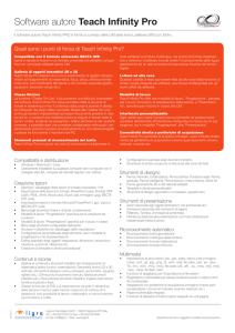 Caratteristiche software Teach Infinity Pro 2.0
