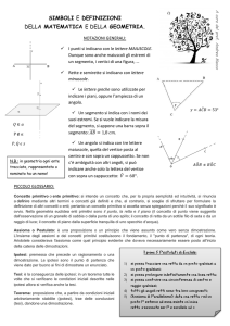 simboli e definizioni della matematica e della geometria.