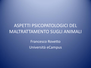 aspetti psicopatologici del maltrattamento sugli animali