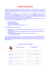 i gruppi sanguigni - Istituto Magistrale GB Vico