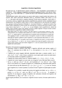 Logaritmo e funzione logaritmica