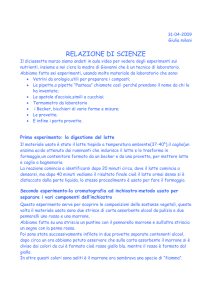 relazione di scienze
