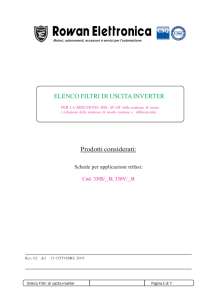 manuale elenco Filtri di Uscita dV/dT