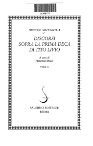 discorsi sopra la prima deca di tito livio