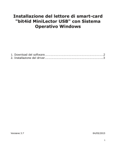 Installazione del lettore di smart-card "bit4id