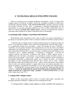 L` ECOLOGIA DELLO SVILUPPO UMANO