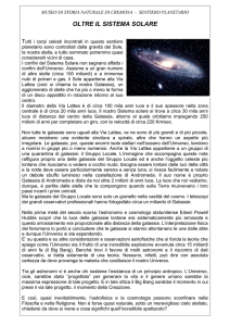 contesto del sistema solare - Gruppo Astrofili Cremonesi