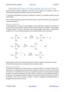 differenza tra una reazione sn1 ed una sn2