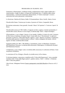 PROGRAMMA DI FILOSOFIA E DI STORIA IV B a