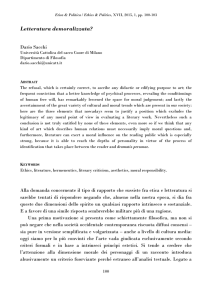 Letteratura demoralizzata?