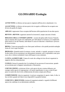 GLOSSARIO Ecologia