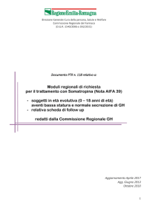 Moduli regionali di richiesta per il trattamento con Somatropina