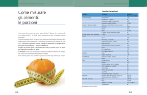 Come misurare gli alimenti: le porzioni