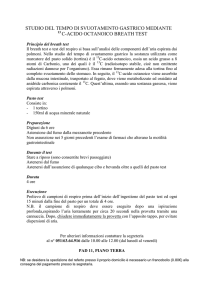STUDIO DEL TEMPO DI SVUOTAMENTO GASTRICO MEDIANTE