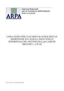 LINEA GUIDA PER LO SCARICO di ACQUE REFLUE