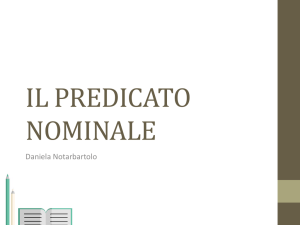 Il predicato nominale - Daniela Notarbartolo